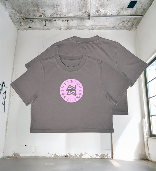 Damen Crop-Top Duality (Faded Grey)